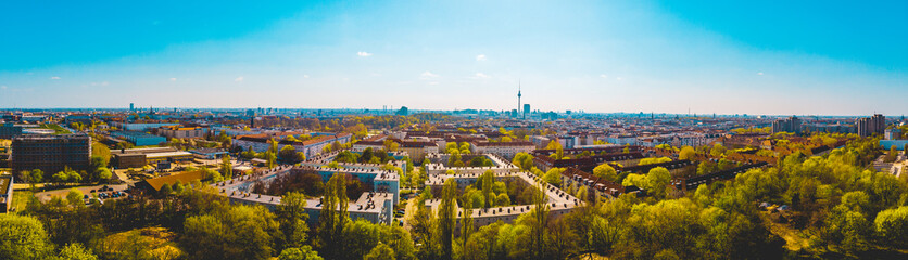 Fototapeta na wymiar giant panoramic overview about berlin at germany