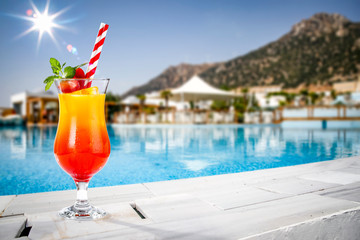 Swimming pool and free space for your decoration. 