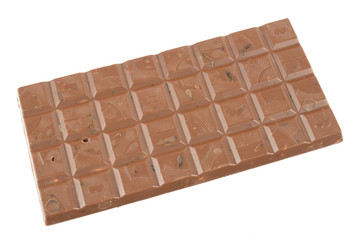 chocolate on white background