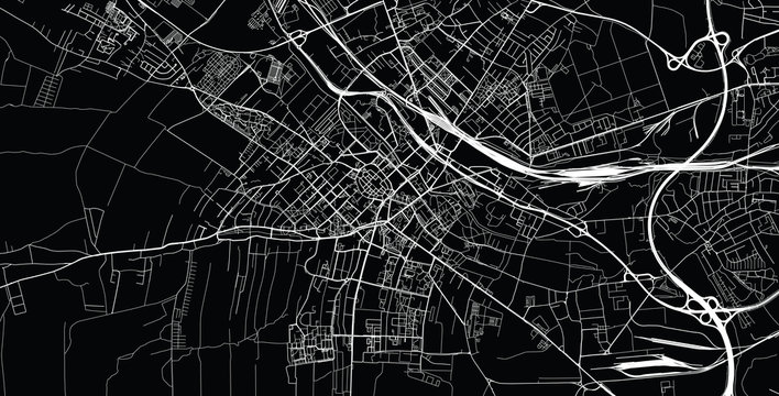 Fototapeta Urban vector city map of Gliwice, Poland