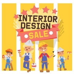 Builder vector constructor interior design children character building construction illustration backdrop of worker contractor kid buildup constructively background wallpaper