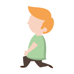 Cute boy cartoon isolated Vector illustration