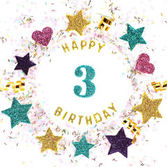 Greeting card square format with the words 