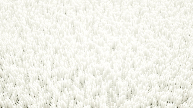 Beautiful white fantasy abstraction from cubes. 3d illustration, 3d rendering.
