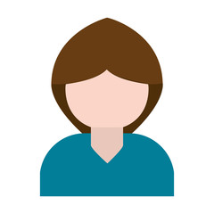 Woman profile cartoon isolated Vector illustration