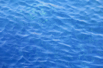 Fototapeta na wymiar Surface of the blue water in the pool,top water of nature background.