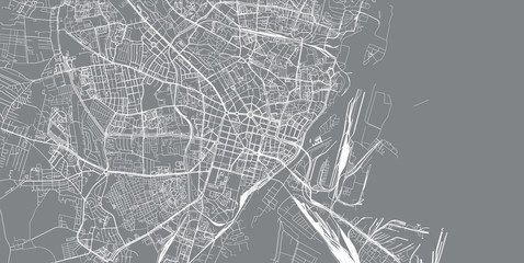 Urban vector city map of Szczecin, Poland - obrazy, fototapety, plakaty