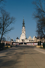 Fototapeta na wymiar path with a church at the end