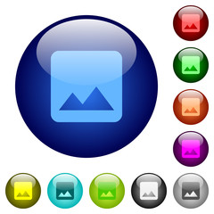 Single image color glass buttons