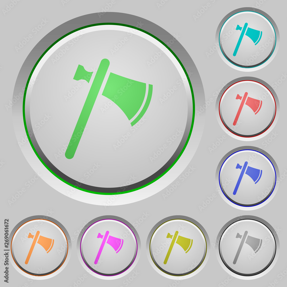 Poster single tomahawk push buttons