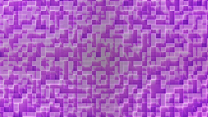 Beautiful white fantasy abstraction from cubes. 3d illustration, 3d rendering.