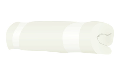 White bathroom towel. vector illustration