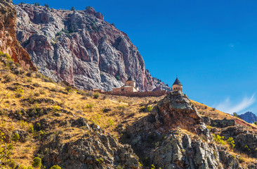 Obraz premium The medieval monastery of Noravank in the mountains of Armenia. It was founded in 1205.