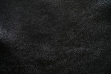 Rough black genuine leather texture