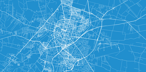 Urban vector city map of Radom, Poland