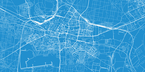 Urban vector city map of Bydgoszcz, Poland