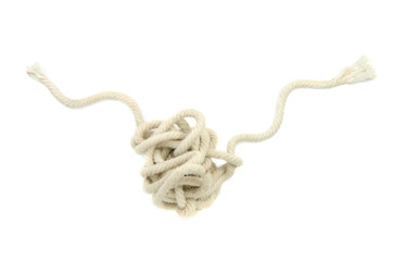 tangled rope isolated on white background