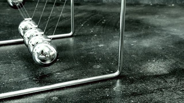 Newton cradle pendulums kinetic balls