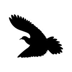 dove.vector illustration,  black silhouette ,profile