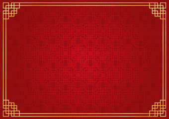 chinese new year background, abstract oriental wallpaper, red window inspiration, vector illustration 