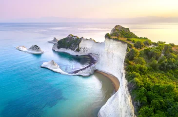 Fotobehang Prachtig uitzicht op Kaap Drastis op Corfu in Griekenland © proslgn