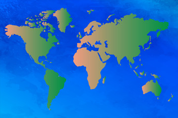 Color world map earth background illustration