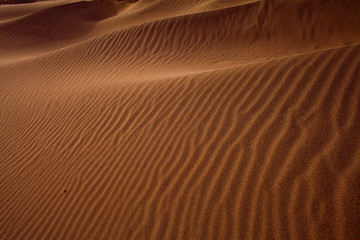Sand dunes -  Desertification of Feuerteventura Island, near the village Cofete.