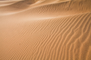 Sand dunes -  Desertification of Feuerteventura Island, near the village Cofete.