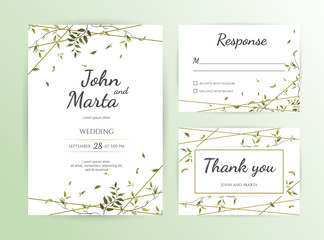 Frame on flower background. Wedding Invitation, modern card Design. geometric golden frame print. eps 10.