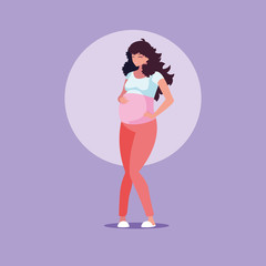 pregnant young woman avatar character