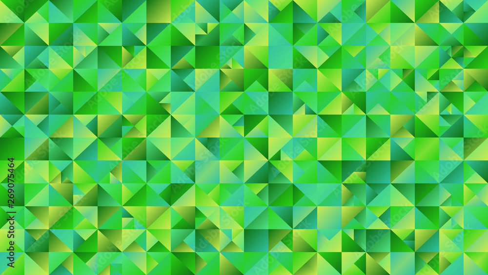 Poster gradient mosaic triangle desktop background - green abstract polygonal vector graphic design