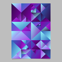 Abstract polygonal geometrical multicolored triangle poster background template - colorful vector page illustration