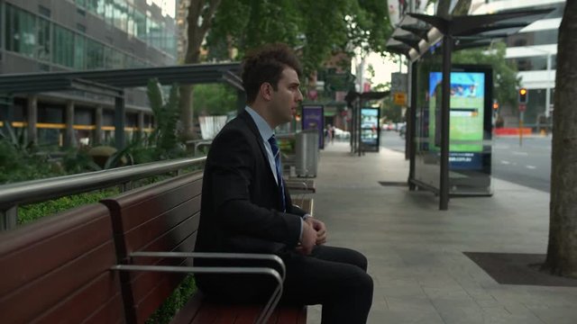 Groomy day at work - businessman having a tough time at work
going to work or finishing work, men, businessman, 
occupation