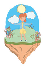 Teenager girl cartoon design