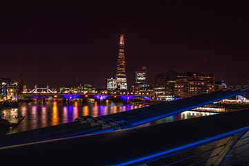 london skyline by night