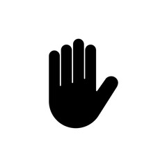 Stop Hand Flat Vector Icon