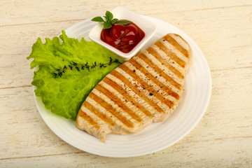 Grilled turkey steak