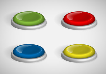 Realistic Colorful Buttons Illustration