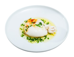 Dish of Mediterranean cuisine – roasted cuttlefish