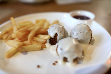 Fish Balls with french fries