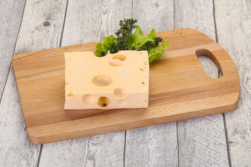Maasdam cheese brick