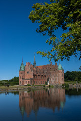 historical water castle Egeskov, Funen, Denmark