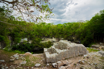 Mayan ruins Chichen Itza in the middle of the Yucatan jungle. Mexico