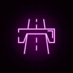 highway bridge neon icon. Elements of transportation set. Simple icon for websites, web design, mobile app, info graphics