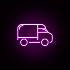 truck neon icon. Elements of transportation set. Simple icon for websites, web design, mobile app, info graphics