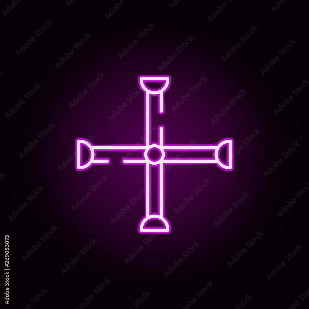 Poster tool key neon icon. elements of transportation set. simple icon for websites, web design, mobile app