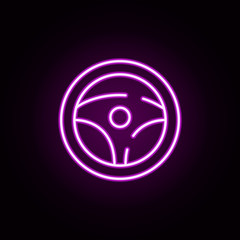 helm neon icon. Elements of transportation set. Simple icon for websites, web design, mobile app, info graphics