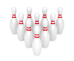 Ten bowling pins