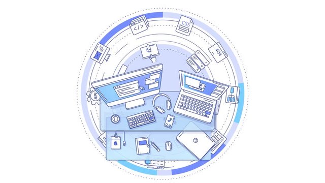 Web Developer promo animation on alpha chanel