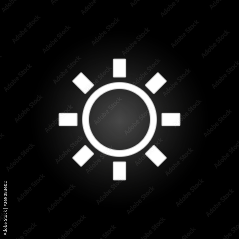 Poster sun sign neon icon. elements of weather set. simple icon for websites, web design, mobile app, info 